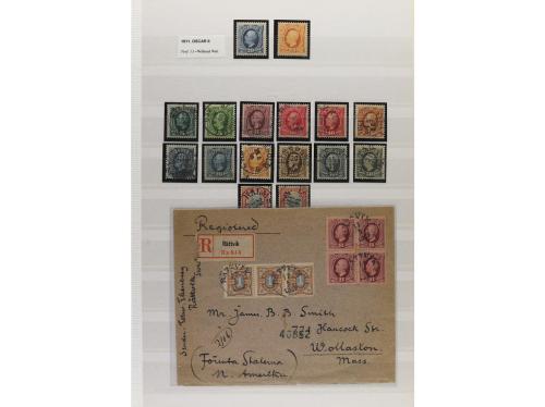 LOTES y COLECCIONES. SUECIA. Colección en clasificador de 18