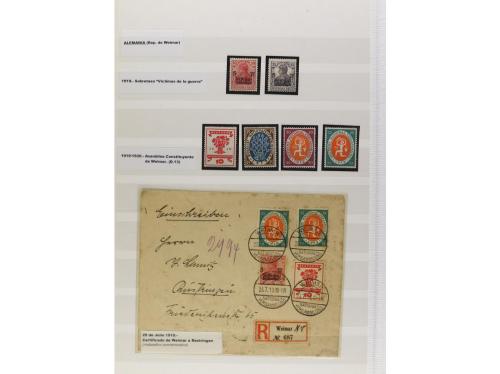 LOTES y COLECCIONES. ALEMANIA. Conjunto montado en hojas cla