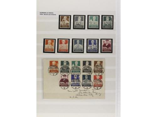 LOTES y COLECCIONES. ALEMANIA. Conjunto montado en hojas cla