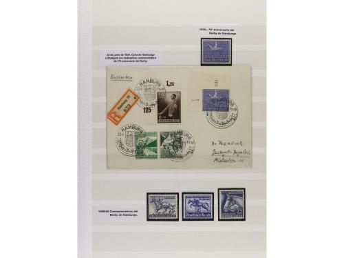 LOTES y COLECCIONES. ALEMANIA. Conjunto montado en hojas cla