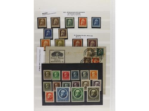 LOTES y COLECCIONES. ALEMANIA. Conjunto montado en hojas cla