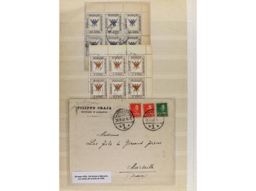 LOTES y COLECCIONES. ALBANIA. Conjunto montado en hojas clas