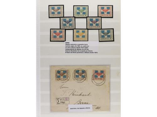 LOTES y COLECCIONES. MUNDIAL. Conjunto montado en hojas clas