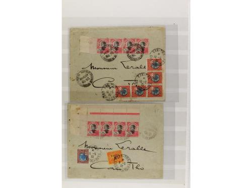 LOTES y COLECCIONES. MUNDIAL. Conjunto montado en hojas clas