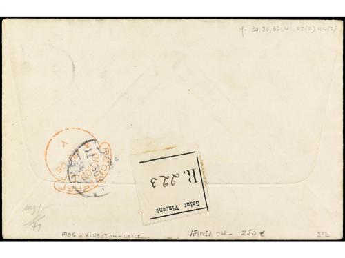 ✉ SAN VICENTE. 1906. Certificado de KINGSTOWN a LEHE (Aleman