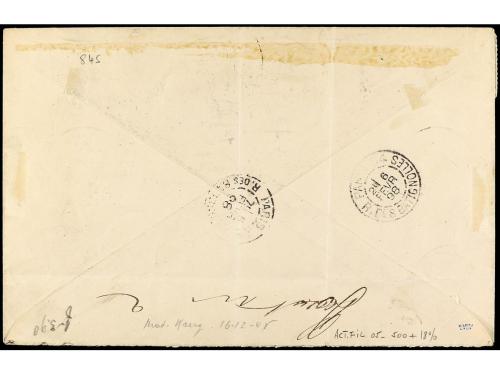 ✉ TERRANOVA. 1898. Certificado de ST. JOHNS a PARIS franquea