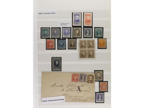 LOTES y COLECCIONES. ARGENTINA. Conjunto montado en clasific