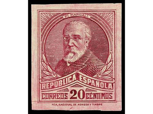 ** ESPAÑA. Ed. 666cca y (*) 666ccs. 20 cts. verde oscuro, de