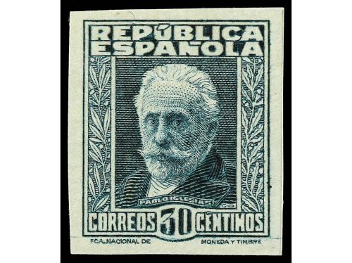 (*) ESPAÑA. Ed. 669cc y ** 669ccs. 30 cts. verde azulado, de