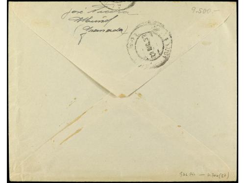 ✉ ESPAÑA GUERRA CIVIL. 1937. ALBUÑOL a ALICANTE. 5 cts. cast