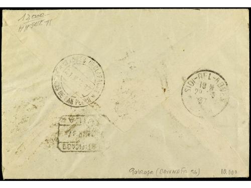 ✉ ESPAÑA. Ed. 679 (3). 1937. LANZAHÍTA (Ávila) a SIDI BEL AB