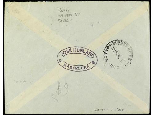 ✉ ESPAÑA. Ed. 669, 671 (10). 1934. BARCELONA a ARGENTINA. Es