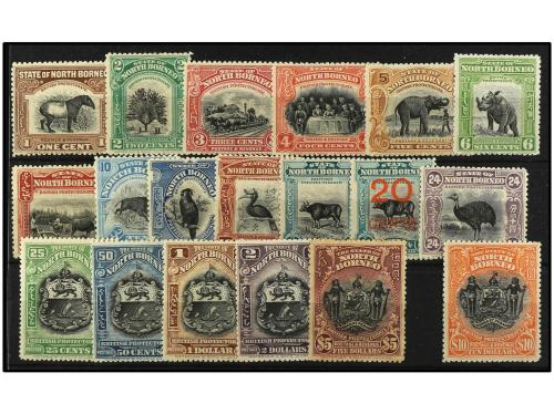 * BORNEO. Ed. 131/49. SERIE COMPLETA, 19 valores. 5$ goma to