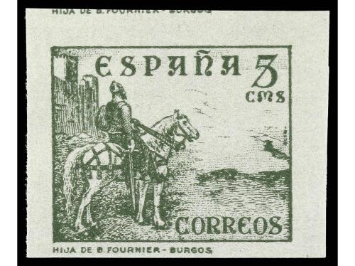 ** ESPAÑA. Ed. 816ec y ecs. 5 cts. verde. COLOR CAMBIADO. 2 