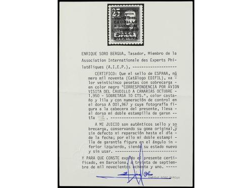 ** ESPAÑA. Ed. 1090. CANARIAS AVIÓN CON NÚMERO. LUJO. 