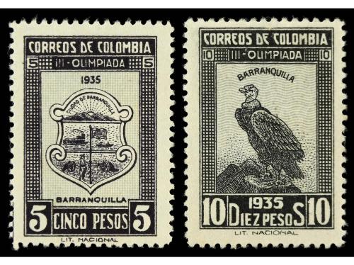 ** COLOMBIA. Yv. 274/89. 1935. JUEGOS OLÍMPICOS DE BARRANQUI