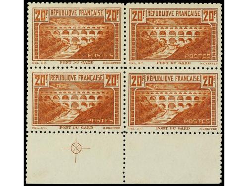 **/* FRANCIA. Ed. 262B (4). 1930. PONT DU GARD. 20 f. castañ