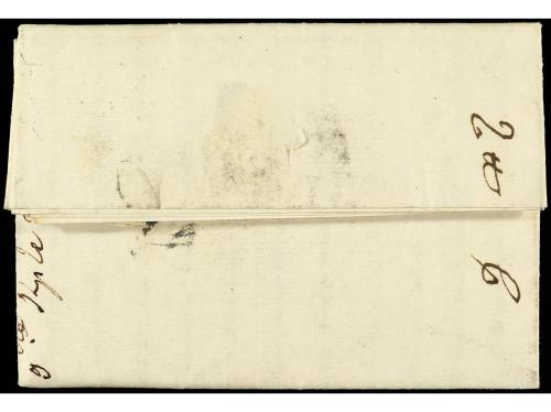 ✉ ESPAÑA. 1789. PREFILATELIA. SANTANDER a FRANCIA. Marca C. 