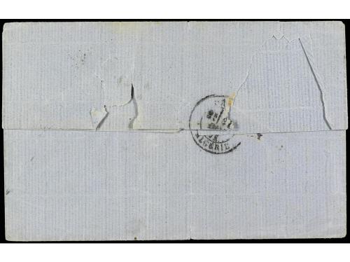 ✉ ESPAÑA. Ed. 113. 1871. TORREVIEJA (Alicante) a ARGELIA. Ma