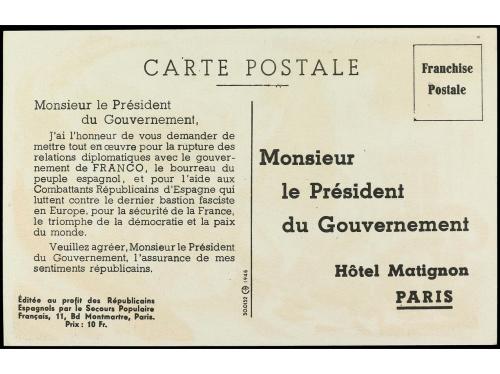 ESPAÑA GUERRA CIVIL. T.P. ilustrada editada en París por "SE