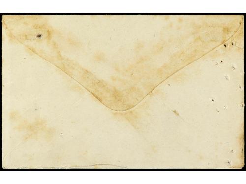 ✉ ESPAÑA. Ed. 107F. 1870. 50 mils. azul FALSO POSTAL tipo II