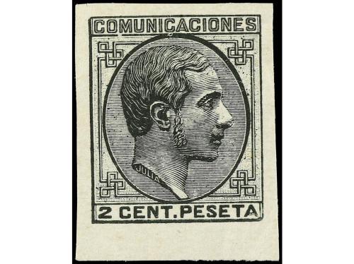 * ESPAÑA. Ed. 190ecs. 2 cts. negro SIN DENTAR. ERROR DE COLO