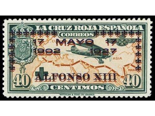 ** ESPAÑA. Ed. 365, 368, 369hh y 370hhi. 15, 30 y 40 cts. HA