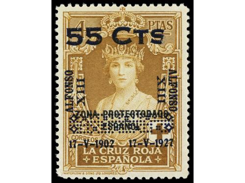 * ESPAÑA. Ed. 392t. 55 cts. castaño. SIN PUNTO DESPUÉS DE CT