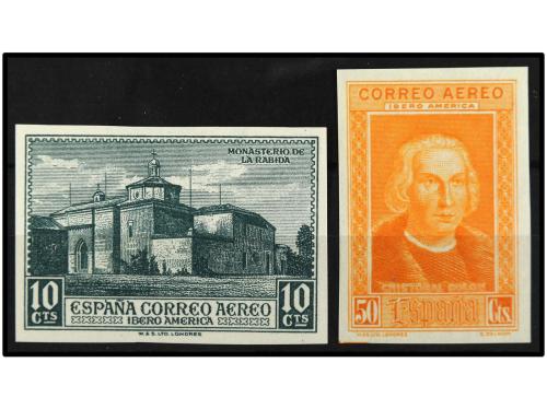 ** ESPAÑA. Ed. 560 y 562scc. 10 cts. verde y 50 cts. naranja