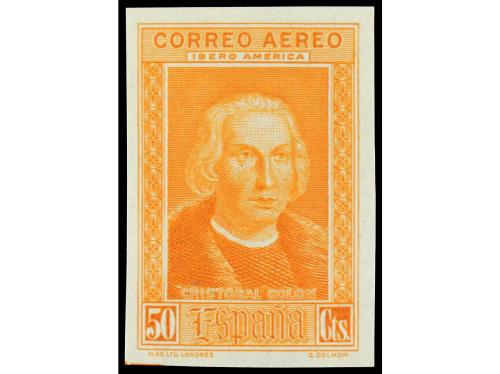 ** ESPAÑA. Ed. 560 y 562scc. 10 cts. verde y 50 cts. naranja