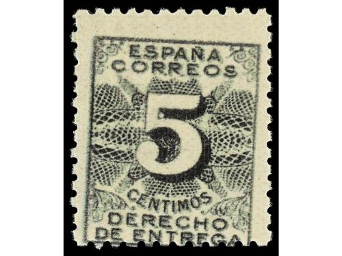**/* ESPAÑA. Ed. 592 (6). 5 cts. negro. Sello tipo más varie