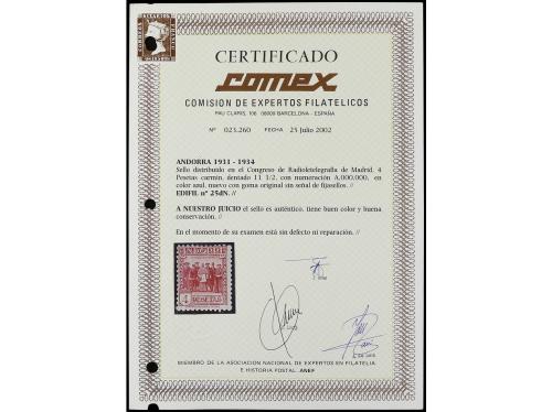 * ANDORRA. Ed. 23dN, 25dN, 27dN. 50 cts., 4 pts. y 20 cts. u