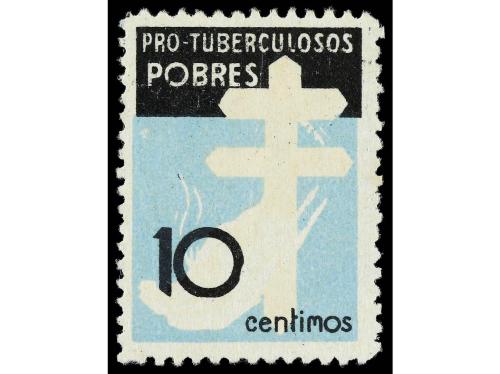 (*) ESPAÑA. Ed. 840ef y efa. 10 cts. negro y azul celeste SI