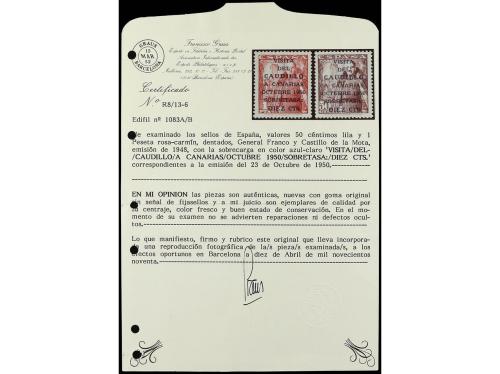 ** ESPAÑA. Ed. 1083A/B. CANARIAS CORREO. 1ª tirada. 2 valore