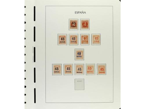 **/* ESPAÑA. Ed. 742/4. CONJUNTO en hojas de álbum Faro neut