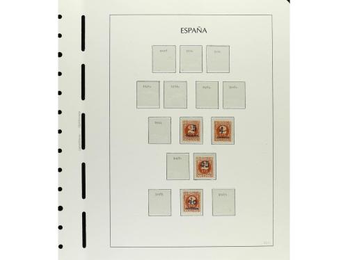 **/* ESPAÑA. Ed. 742/4. CONJUNTO en hojas de álbum Faro neut