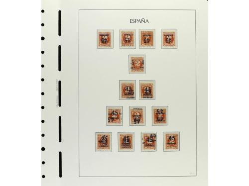 **/* ESPAÑA. Ed. 742/4. CONJUNTO en hojas de álbum Faro neut