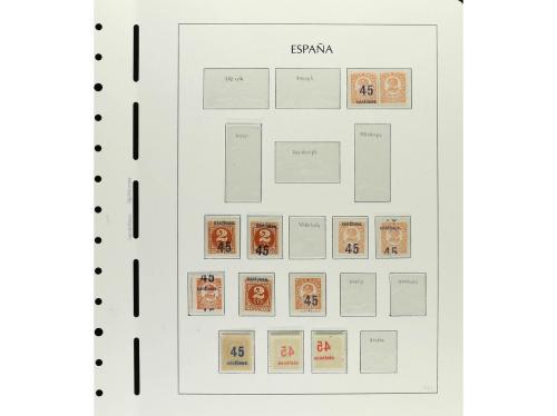 **/* ESPAÑA. Ed. 742/4. CONJUNTO en hojas de álbum Faro neut