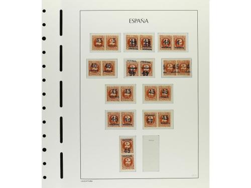 **/* ESPAÑA. Ed. 742/4. CONJUNTO en hojas de álbum Faro neut