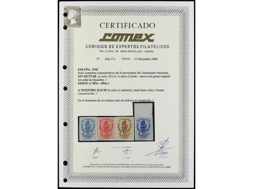 ** ESPAÑA. Ed. 851s, 852s y 854s. 15 cts., 25 cts. y 1 pta. 