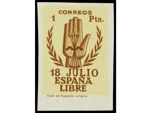 ** ESPAÑA. Ed. 853/4efs. 80 cts. y 1 pta. Falta la impresión