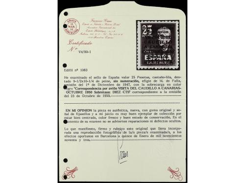 * ESPAÑA. Ed. 1083. CANARIAS AVIÓN SIN NÚMERO. inapreciable 