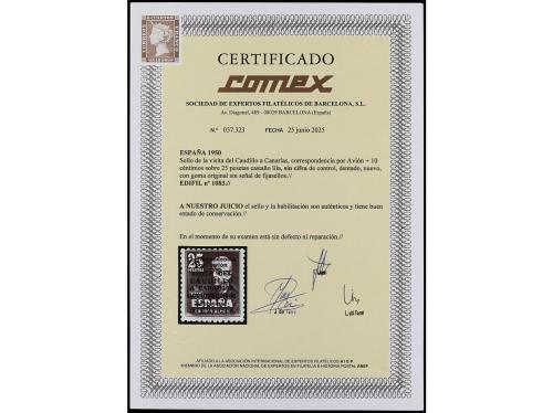 ** ESPAÑA. Ed. 1083. CANARIAS AVIÓN SIN NÚMERO. + 10 cts. so