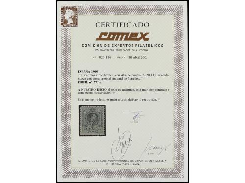 ** ESPAÑA. Ed. 272. 20 cts. verde. Centrado perfecto. LUJO. 