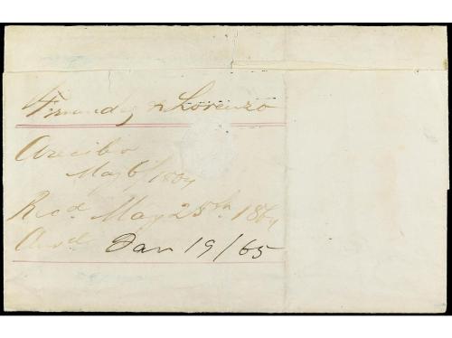 ✉ PUERTO RICO. 1864. ARECIBO a NEW YORK. Circulada vía Balti