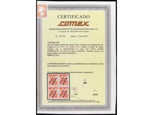 ** COLONIAS ESPAÑOLAS: TANGER. Ed. 62. 20 cts. naranja. PIEZ