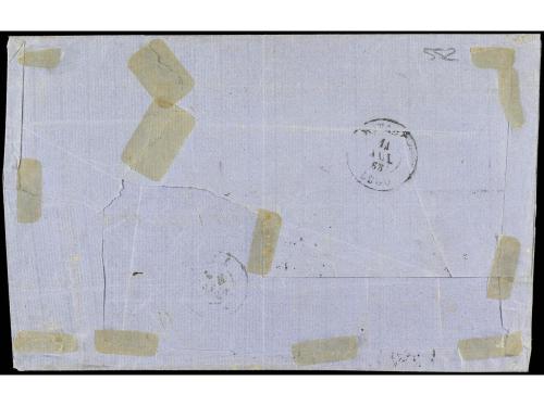 ✉ FILIPINAS. Ed. 6a, 6b. 1865. MANILA a RIVADEO. 1 real verd