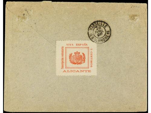 ✉ ESPAÑA. Ed. 221. 1898. GUERRA CON U.S.A. ALICANTE a FRANCI