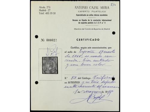 º ESPAÑA. Ed. 83. 19 cuartos castaño. Muy bien centrado. Cer