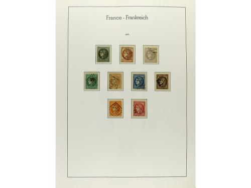 LOTES y COLECCIONES. FRANCIA. Colección en 3 álbumes de 1849